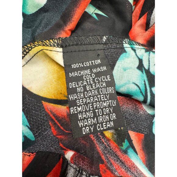 Mischa tie front bold colorful women size large cotton light jacket cover layer - Picture 7 of 9